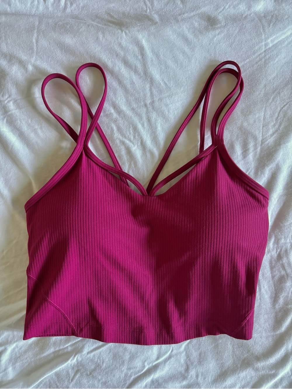 Lululemon Align Strappy Ribbed Tank Top Magenta Purple Size 4 - Picture 1 of 4